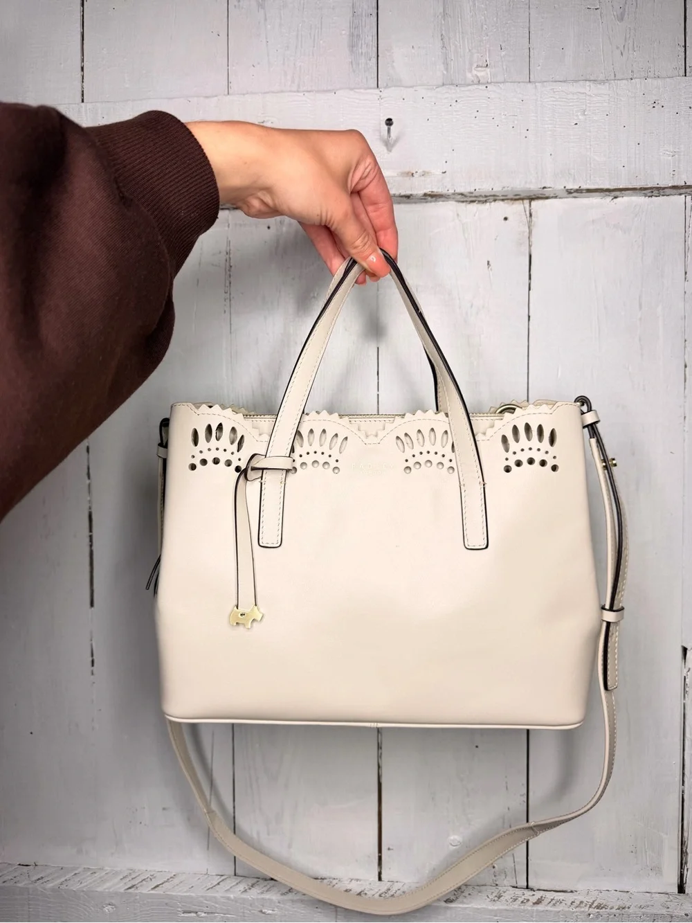 Radley London Dukes Place Broderie Medium Grab Multiway Bag - Cream